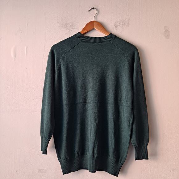 NWT Universal Standard Eco Relaxed Core Sweater Crewneck Green Women's Size 00 - Picture 4 of 8